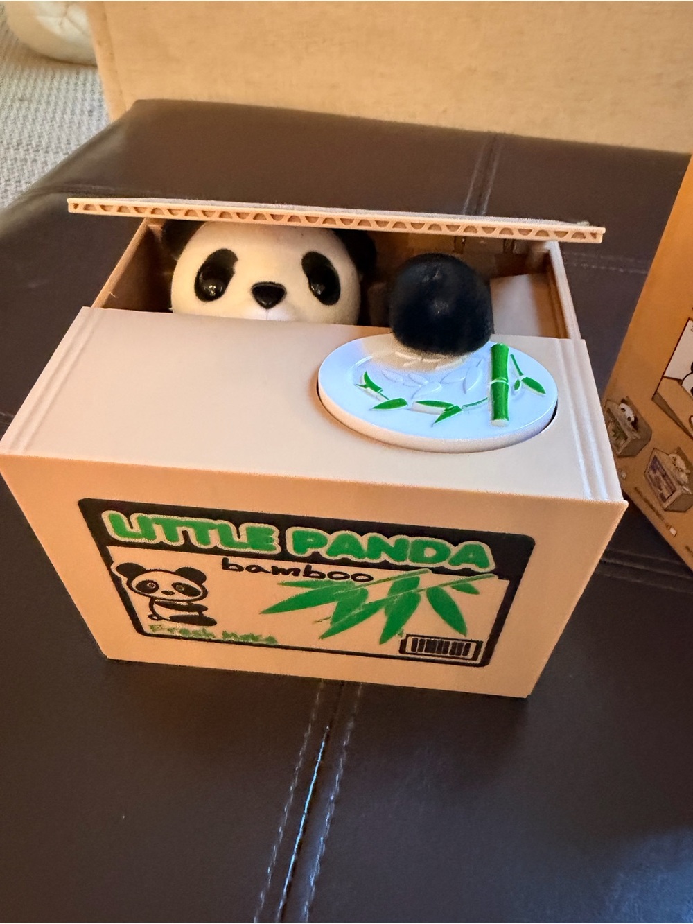 Mischief Saving Box Plush Toy - Brown & Green - Picture 2 of 2